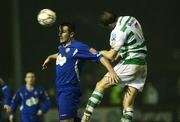 14 November 2008; Stephen Parkhouse, Finn Harps, in action against Aiden Price, Shamrock Rovers. eircom League Premier Division, Finn Harps v Shamrock Rovers, Finn Park, Ballybofey, Co. Donegal. Picture credit: Oliver McVeigh / SPORTSFILE