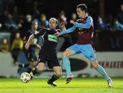 14 November 2008; Alan Kirby, St. Patrick's Athletic, in action against Shaun Williams, Drogheda United. eircom League of Ireland Premier Division, Drogheda United v St Patrick's Athletic, United Park, Drogheda. Photo by Sportsfile