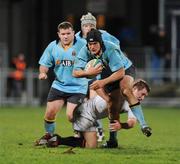 14 November 2008; Matt Nagle, UCD, is tackled by Paul Gillespie, Trinity College. Annual Colours Rugby Match, UCD v Trinity College. Donnybrook Stadium, Dublin. Picture credit: Matt Browne / SPORTSFILE