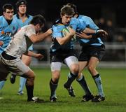 14 November 2008; Cian Aherne, UCD, is tackled by Mark Murdock, Trinity College. Annual Colours Rugby Match, UCD v Trinity College. Donnybrook Stadium, Dublin. Picture credit: Matt Browne / SPORTSFILE