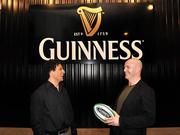 15 November 2008; Munster star Doug Howlett, left, and former Irish International Denis Hickie pictured at special evening hosted by Guinness to celebrate the Guinness Series Ireland v New Zealand game. Guinness Storehouse, Dublin. Picture credit: David Maher / SPORTSFILE