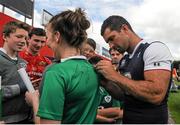 29 July 2015; Ireland's Rob Kearney signs autographs for supporters after squad training. Irish Independent Park, Cork. Picture credit: Eóin Noonan / SPORTSFILE