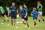29 July 2015; Action from the Bank of Ireland Leinster Rugby School of Excellence held at The Kings Hospital Palmerstown, Dublin. The camp saw the visit of Leinster players to talk to developing players about training, tips and their and their development as rugby players. Picture credit: Stephen McCarthy / SPORTSFILE