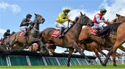 29 July 2015; Lilly The Lioness, centre, with Mark Enright up, clears the fourth hurdle on their way to winning the Download The Tote Mobile App European Breeders Fund Mares Handicap Hurdle. Galway Racing Festival, Ballybrit, Galway. Picture credit: Cody Glenn / SPORTSFILE