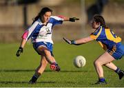 29 July 2015; Kaiesha Tobin, Waterford, in action against Roisin Wynne, Roscommon. All Ireland U16 B Ladies Football Championship Final, Roscommon v Waterford, McDonagh Park, Nenagh, Co. Tipperary. Picture credit: Seb Daly / SPORTSFILE