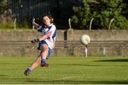 29 July 2015; Kaiesha Tobin, Waterford, takes a shot on goal. All Ireland U16 B Ladies Football Championship Final, Roscommon v Waterford, McDonagh Park, Nenagh, Co. Tipperary. Picture credit: Seb Daly / SPORTSFILE