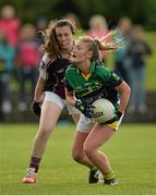 29 July 2015; Laoise Coughlan, Kerry, in action against Sinead Heffernan, Galway. All Ireland U16 A Ladies Football Championship Final, Galway v Kerry, Bruff, Co. Limerick. Picture credit: Diarmuid Greene / SPORTSFILE