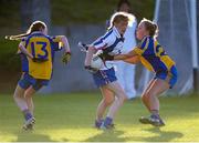 29 July 2015; Waterford's Becky Hogan, centre, in action against Roscommon's Sarah Scally, left, and Aoibheann Reilly. All Ireland U16 B Ladies Football Championship Final, Roscommon v Waterford, McDonagh Park, Nenagh, Co. Tipperary. Picture credit: Seb Daly / SPORTSFILE