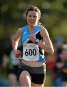 29 July 2015; Karina Murphy, from Coachford, Co. Cork, who was the first lady to finish in the Novartis 5K. Novartis facility, Ringaskiddy, Cork. Picture credit: Matt Browne / SPORTSFILE