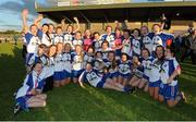 29 July 2015; Waterford players celebrate with the cup. All Ireland U16 B Ladies Football Championship Final, Roscommon v Waterford, McDonagh Park, Nenagh, Co. Tipperary. Picture credit: Seb Daly / SPORTSFILE