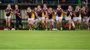 29 July 2015; Wexford substitutes race onto the pitch at the final whistle. All Ireland U16 C Ladies Football Championship Final, Leitrim v Wexford, Clane, Co. Kildare. Picture credit: Piaras Ó Mídheach / SPORTSFILE