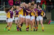 29 July 2015; Wexford players celebrate after the game. All Ireland U16 C Ladies Football Championship Final, Leitrim v Wexford, Clane, Co. Kildare. Picture credit: Piaras Ó Mídheach / SPORTSFILE