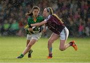 29 July 2015; Fiadhna Tagney, Kerry, in action against Niamh Daly, Galway. All Ireland U16 A Ladies Football Championship Final, Galway v Kerry, Bruff, Co. Limerick. Picture credit: Diarmuid Greene / SPORTSFILE