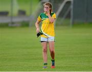 29 July 2015; Máiréad Flood, Leitrim, dejected after the game. All Ireland U16 C Ladies Football Championship Final, Leitrim v Wexford, Clane, Co. Kildare. Picture credit: Piaras Ó Mídheach / SPORTSFILE