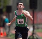 30 July 2015; Team Ireland’s James Meenan, a member of St Therese’s Special Olympics Club, from Dundalk, Co. Louth, as he wins a Bronze Medal in the 200m final at the Katherine B. Loker Stadium. Special Olympics World Summer Games, Los Angeles, California, United States. Picture credit: Ray McManus / SPORTSFILE