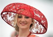 30 July 2015; Ana Pribylova, Queensland, Australia, arrives in style. Galway Racing Festival, Ballybrit, Galway. Picture credit: Cody Glenn / SPORTSFILE