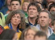 30 July 2015; Clare supporters Mary O'Donnell, and Martin O'Donnell, parents of Clare's Shane O'Donnell, look on during the game. Bord Gáis Energy Munster GAA Hurling U21 Championship Final, Clare v Limerick, Cusack Park, Ennis, Co. Clare. Picture credit: Diarmuid Greene / SPORTSFILE