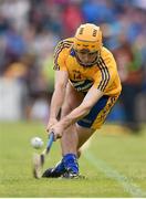 30 July 2015; Stephen Ward, Clare, takes a sideline cut. Bord Gáis Energy Munster GAA Hurling U21 Championship Final, Clare v Limerick. Cusack Park, Ennis, Co. Clare. Picture credit: Stephen McCarthy / SPORTSFILE