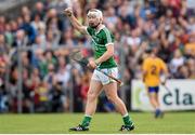 30 July 2015; Limerick's Cian Lynch celebrates scoring a second half point. Bord Gáis Energy Munster GAA Hurling U21 Championship Final, Clare v Limerick. Cusack Park, Ennis, Co. Clare. Picture credit: Stephen McCarthy / SPORTSFILE