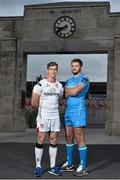 30 July 2015; Ulster's Andrew Trimble, left, and Iain Henderson in attendance at the Ulster Rugby 2015/16 season kit launch. Kingspan Stadium, Ravenhill Park, Belfast. Picture credit: Ramsey Cardy / SPORTSFILE