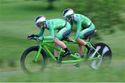 30 July 2015; Ireland’s Katie-George Dunlevy and pilot  Eve Mc Crystal during their WB time trial. UCI Para-Cycling Road World Championships 2015. Notwill, Switzerland. Picture credit: Jean Baptiste Benavent / SPORTSFILE