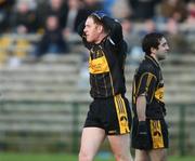 16 November 2008; A dejected John Haran, St Eunans, Letterkenny, at the end of the game. AIB Ulster Senior Football Club Championship Semi Final, Crossmaglen Rangers v St Eunans, Letterkenny, Brewster Park, Enniskillen, Co. Fermanagh. Picture credit: Oliver McVeigh / SPORTSFILE