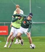 17 November 2008; Republic of Ireland's Anthony Stokes, right, in action against his team-mate Andy Keogh during squad training. Gannon Park, Malahide, Dublin. Picture credit: David Maher / SPORTSFILE