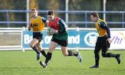 18 November 2008; Flanker David Wallace, supported by team-mates Luke Fitzgerald and Brian O'Driscoll, in action during Ireland rugby squad training. Donnybrook Stadium, Dublin. Picture credit: Brendan Moran / SPORTSFILE