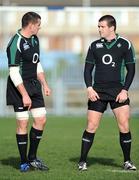 18 November 2008; Flankers Alan Quinlan, left, and Shane Jennings during Ireland rugby squad training. Donnybrook Stadium, Dublin. Picture credit: Brendan Moran / SPORTSFILE
