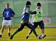 18 November 2008; Republic of Ireland's Kevin Doyle, left in action against his team-mate Liam Miller during squad training. Gannon Park, Malahide, Dublin. Picture credit: David Maher / SPORTSFILE