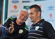 18 November 2008; Republic of Ireland manager Giovanni Trapattoni with team captain Shay Given during a Republic of Ireland Press Conference. Grand Hotel, Malahide, Dublin. Picture credit: David Maher / SPORTSFILE