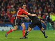 18 November 2008; Ian Dowling, Munster, in action against Richard Kahui, New Zealand. Zurich Challenge Match, Munster v New Zealand, Thomond Park, Limerick. Picture credit: Brian Lawless / SPORTSFILE