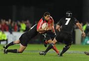 18 November 2008; Lifeimi Mafi, Munster, in action against Stephen Donald, left, and Scott Waldrom, New Zealand. Zurich Challenge Match, Munster v New Zealand, Thomond Park, Limerick. Picture credit: Brian Lawless / SPORTSFILE