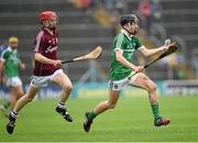 26 July 2015; Michael Mackey, Limerick, in action against Tom Monaghan, Galway. Electric Ireland GAA Hurling All-Ireland Minor Championship, Quarter-Final, Limerick v Galway. Semple Stadium, Thurles, Co. Tipperary. Picture credit: Stephen McCarthy / SPORTSFILE