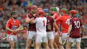 26 July 2015; Galway and Cork players in a tussle during the first half. GAA Hurling All-Ireland Senior Championship, Quarter-Final, Galway v Cork. Semple Stadium, Thurles, Co. Tipperary. Picture credit: Piaras Ó Mídheach / SPORTSFILE