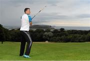 31 July 2015; Ireland's largest golf complex, Deer Park Golf at Howth Castle, has opened the world's first &quot;Poc Fada Golf&quot; course, ahead of the All-Ireland Poc Fada Final. Pictured launching this new game, combining hurling with golf, is Dublin GAA All-Star hurler and TV pundit Liam Rushe. DeerPark Golf & FootGolf, Howth Castle, Dublin. Picture credit: Seb Daly / SPORTSFILE