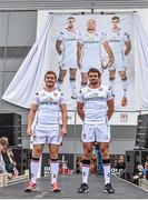 30 July 2015; Ulster's Paddy Jackson, left, and Jared Payne in attendance at the Ulster Rugby 2015/16 season kit launch. Kingspan Stadium, Ravenhill Park, Belfast. Picture credit: Ramsey Cardy / SPORTSFILE