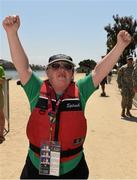 31 July 2015; Team Ireland’s Nuala Browne, a member of North West Special Olympics Club, from Strabane, Co Tyrone, who celebrates after winning a Silver Medal for finishing second in the KT 500M Race Singles Tourist - Div 06, in the Kayaking at the Miami Marine Stadium, Long Beach. Special Olympics World Summer Games, Los Angeles, California, United States. Picture credit: Ray McManus / SPORTSFILE