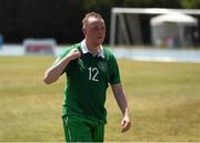 1 August 2015; Team Ireland’s Sean McDonagh, a member of Bray Lakers, from Delgany, Co Wicklow, after a 'Football 11-a-side' semi final at the Drake Stadium. Ireland were beaten 4-2 and go for a Bonze medal in their next game. Special Olympics World Summer Games, Los Angeles, California, United States. Picture credit: Ray McManus / SPORTSFILE