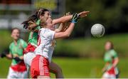 1 August 2015; Rachel Kearns, Mayo, in action against Cathy Donnelly, Tyrone. TG4 Ladies Football All-Ireland Senior Championship Qualifier Round 2, Mayo v Tyrone. Ballinamore, Co. Leitrim. Picture credit: Seb Daly / SPORTSFILE