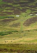 1 August 2015; Competitors, officials and spectators make their way to the finish line during the M Donnelly All-Ireland Poc Fada Final. Annaverna Mountain, Ravensdale, Co. Louth. Picture credit: Piaras Ó Mídheach / SPORTSFILE