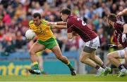 1 August 2015; Frank McGlynn, Donegal, in action against  Johnny Duane, Galway. GAA Football All-Ireland Senior Championship, Round 4B, Donegal v Galway. Croke Park, Dublin. Picture credit: Brendan Moran / SPORTSFILE