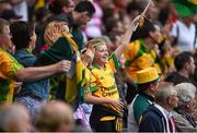 1 August 2015; A Donegal supporter celebrates a goal by Paddy McBrearty. GAA Football All-Ireland Senior Championship, Round 4B, Donegal v Galway. Croke Park, Dublin. Picture credit: Ramsey Cardy / SPORTSFILE