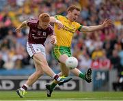 1 August 2015; Adrian Varley, Galway, in action against Éamonn Doherty, Donegal. GAA Football All-Ireland Senior Championship, Round 4B, Donegal v Galway. Croke Park, Dublin. Picture credit: Brendan Moran / SPORTSFILE