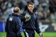 15 November 2008; Ireland strength and conditioning coach Paul Pook speaking with head coach Declan Kidney ahead of the game. Guinness Autumn Internationals, Ireland v New Zealand, Croke Park, Dublin. Picture credit: Stephen McCarthy / SPORTSFILE