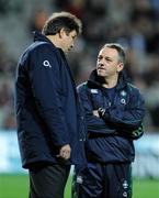 15 November 2008; Ireland kicking coach Mark Tainton speaking with forwards coach Gert Smal ahead of the game. Guinness Autumn Internationals, Ireland v New Zealand, Croke Park, Dublin. Picture credit: Stephen McCarthy / SPORTSFILE
