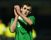19 November 2008; Niall McGinn, Northern Ireland, at the end of the game. Senior International Friendly, Northern Ireland v Hungary. Windsor Park, Belfast. Picture credit: Oliver McVeigh / SPORTSFILE