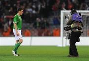 19 November 2008; Keith Andrews, Republic of Ireland, leaves the pitch after the final whistle. International Friendly, Republic of Ireland v Poland, Croke Park, Dublin. Picture credit: Brendan Moran / SPORTSFILE