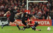 18 November 2008; Lfeimi Mafi, Munster, in action against Ross Filipo and Scott Waldrom, left, New Zealand. Zurich Challenge Match, Munster v New Zealand, Thomond Park, Limerick. Picture credit: Brian Lawless / SPORTSFILE