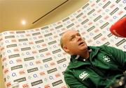 21 November 2008; Ireland head coach Declan Kidney speaking to the media during the team media conference. Jury's Croke Park Hotel, Dublin. Picture credit: Pat Murphy / SPORTSFILE